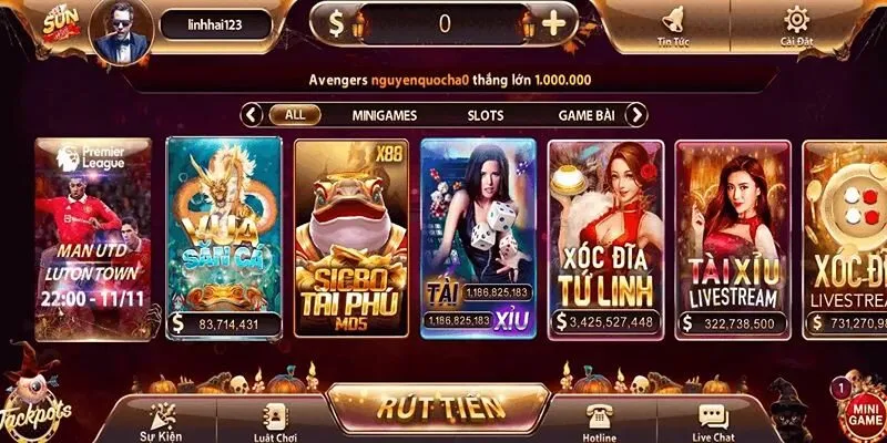 Cập nhật trò chơi cực hot tại game bài Sunwin
